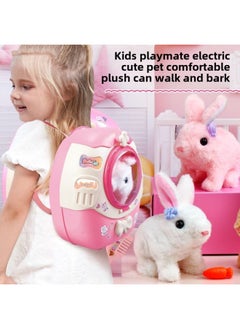 Generic Super Sheng Electric Children's Plush Rabbit Toy Calling Walking Puppy Kitten Trolley Box Cute Gift-Color:Mc965 Pet Portable Blue Teddy-Specifications:Rechargeable Battery Suit Screwdriver  - Image 4