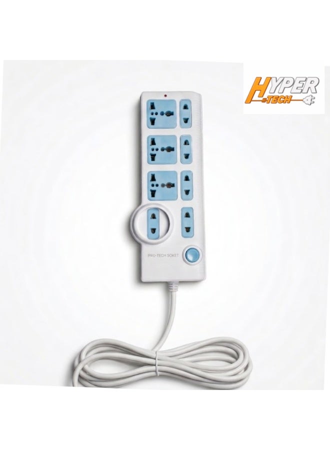 HYPERTECH Hyper Tech H400 Power Strip –3M - 2500W High Power – 100% Pure Copper – Platinum Spring Contacts – Universal Sockets 3M Cable – Overload Protection – Stable & Safe for Heavy-Duty Home Appliances - Image 3