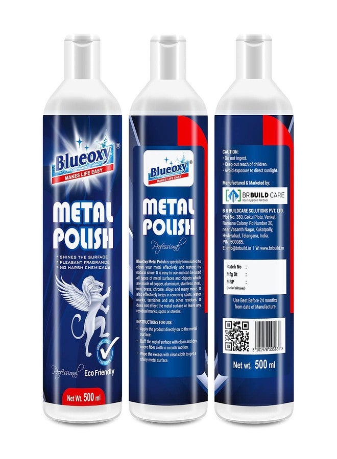 BLUEOXY Metal Polish Gel | Cleans, Polish & Shines for All Metal Surfaces | Chrome Metal Cleaner | Shiner & Polish | Cleaner & Polish | Stainless Steel Polish | Ecological Formulation | 500 ML | QTY 1 - Image 5