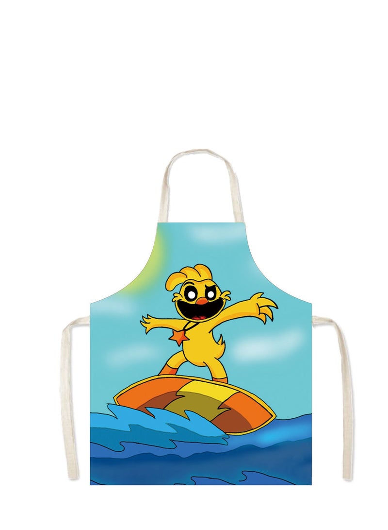 Y&D 2Pcs Smiling Critters Chapter 3 CatNapSurrounding Anime Apron Cute Print Kitchen Anti fouling Cover for Parent Child