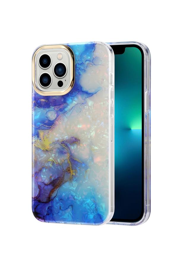 erorex Case For iPhone 12 / 12 Pro Electroplating Shell Texture Marble Phone Case - Image 1