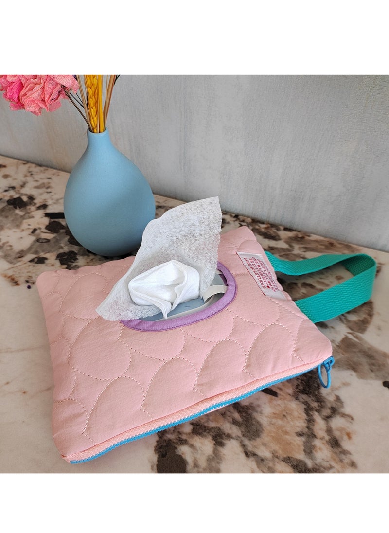 Generic 1 PC Portable flip-top travel tissue storage bag (without lid), wet wipes storage bag, car tissue box  - Image 4
