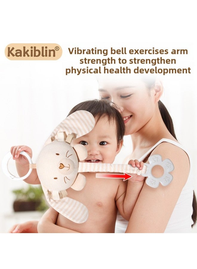 لعبة الصدمات المعلقة للأطفال من Kakiblin يمكنها المضغ مع مخرطة العلكة للأطفال من عمر 0 ​​إلى 1 سنة - اللون: لعبة الدب للصدمات من القطن العضوي (حقيبة) - Image 4