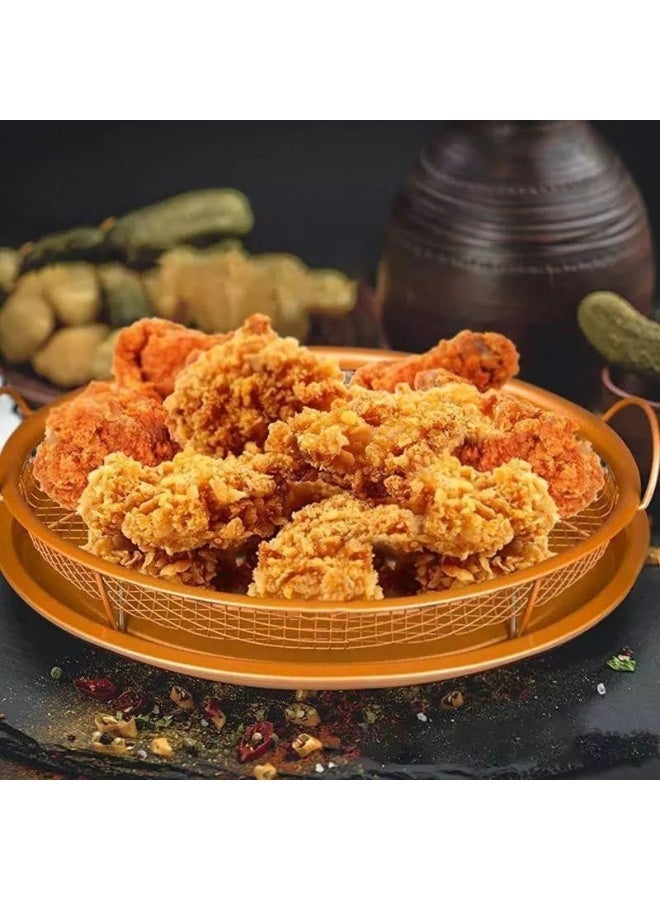 صينية فرن هوائية مع شبكة دائرية – لتحمير صحي ومقرمش بدون زيت - Image 2