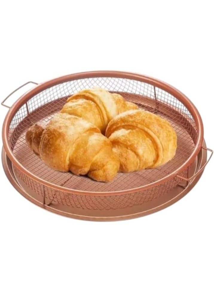 صينية فرن هوائية مع شبكة دائرية – لتحمير صحي ومقرمش بدون زيت - Image 1