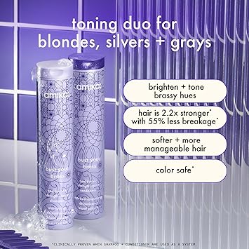amika AMIKA Bust Your Brass Cool Blonde Conditioner 60 ml - Image 2
