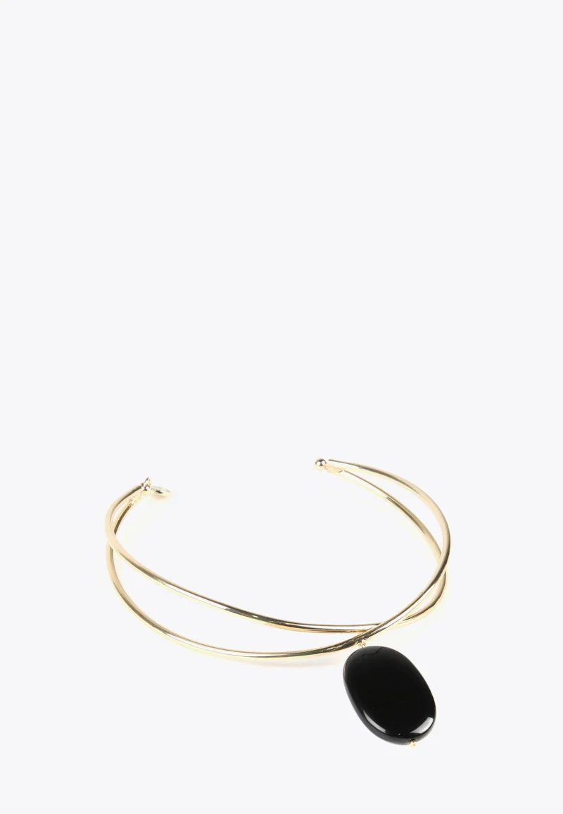Lola Casademunt Golden Choker With Pendant