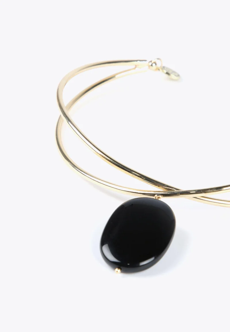 Lola Casademunt Golden Choker With Pendant