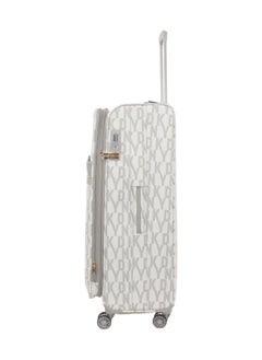 دكني حقيبة سفر DKNY Signature Strip 2.0 SoftSide على عجلات للجنسين | ABS خفيف الوزن للغاية مع عجلات دوارة مزدوجة 4 ألوان رمادي/أصفر  - Image 2