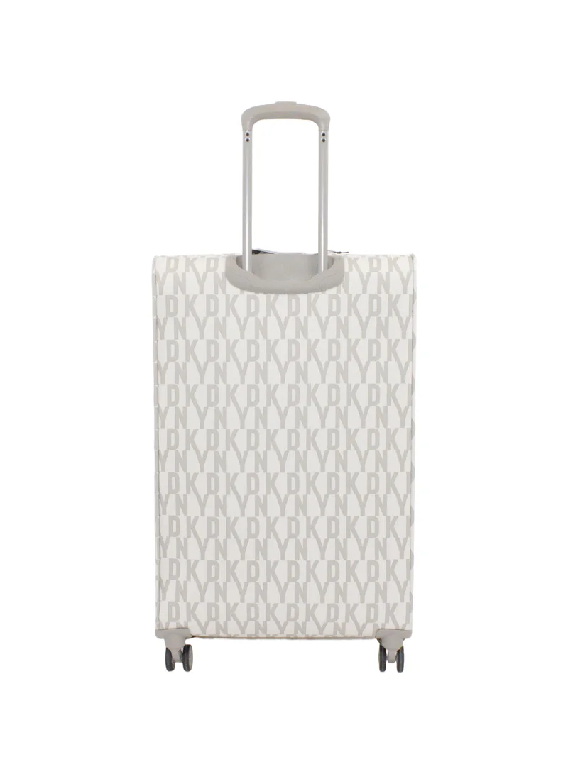DKNY DKNY Signature Strip 2.0 SoftSide Luggage on Wheels for Unisex | Ultra Lightweight ABS on with Spinner Double Wheels 4 Color GREIGE/YELLOW