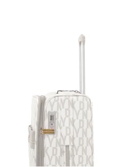 دكني حقيبة سفر DKNY Signature Strip 2.0 SoftSide على عجلات للجنسين | ABS خفيف الوزن للغاية مع عجلات دوارة مزدوجة 4 ألوان رمادي/أصفر  - Image 3