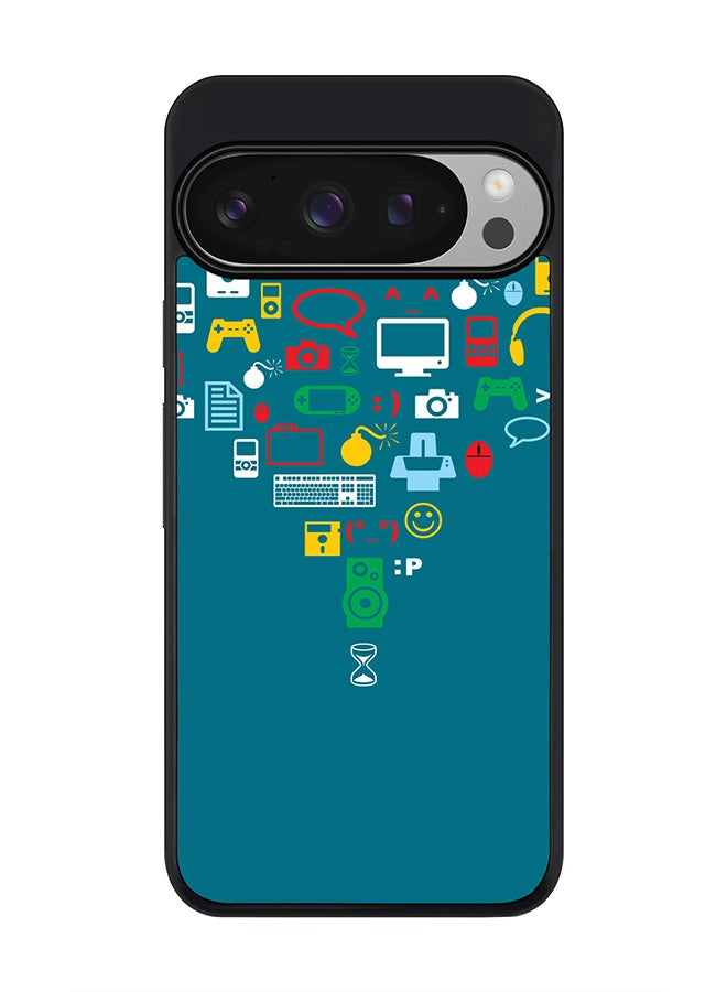 Stylizedd For Google Pixel 9 Pro Case,Slim fit Camera Protection, Shockproof Thin Phone cover - Convergence (Green) - Image 1