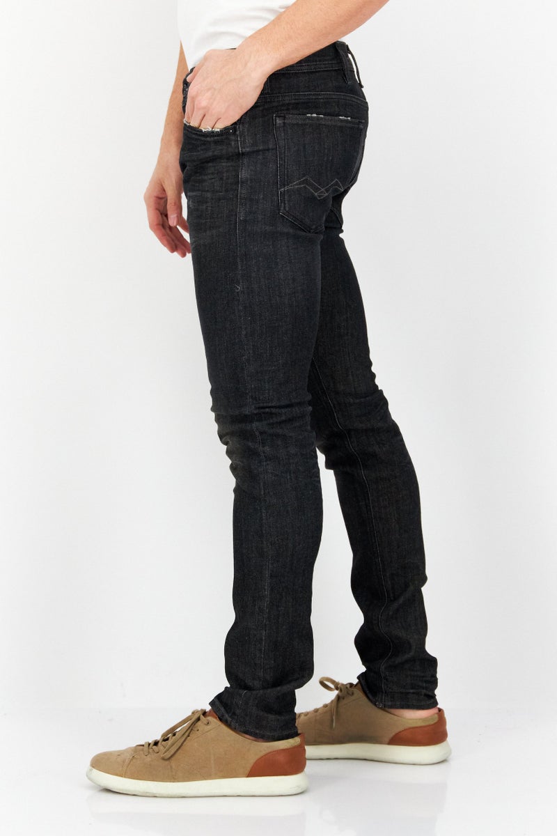 Replay Men Skinny Fit Wash Stretchable Denim, Black - Image 2