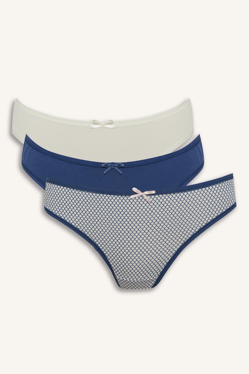 DeFacto Woman Fall in Love 3 Piece Slip Panties - Image 1