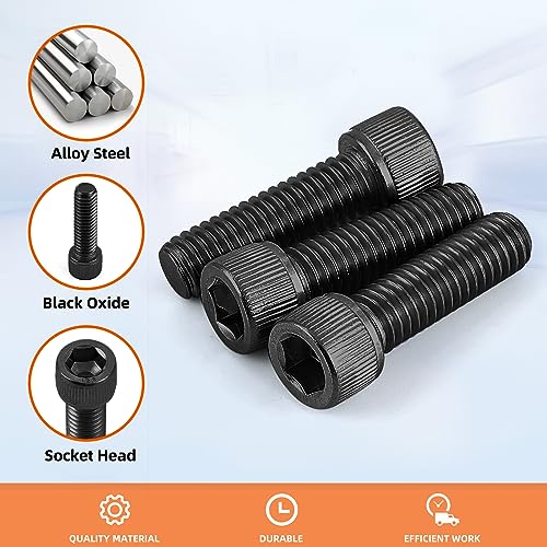 MewuDecor M6 x 20mm (8mm to 100mm Available) Socket Head Cap Screws Bolts, Grade 12.9 Alloy Steel Black Oxide, Allen Socket Drive, Machine Thread, 25 PCS - Image 4