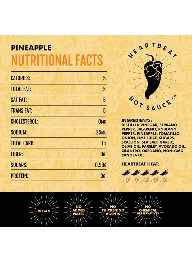 Heartbeat Hot Sauce Co. | Pineapple Habanero, 6 oz. - Image 2