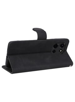 CoomBe Leather Case for MOTO Edge 60 Fusion, Magnetic Wallet Flip Cover Balck  - Image 3