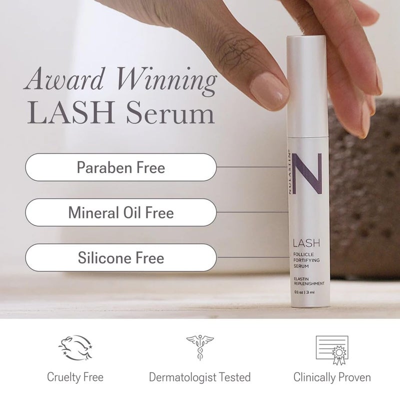 NULASTIN Follicle Fortifying Lash Serum - Clinically Tested Eyelash Enhancing Serum - Nourishes & Repairs to Promote Longer-Looking Lashes - Enriched with Hair-Strengthening Ingredients (0.1 Fl Oz) - Image 2