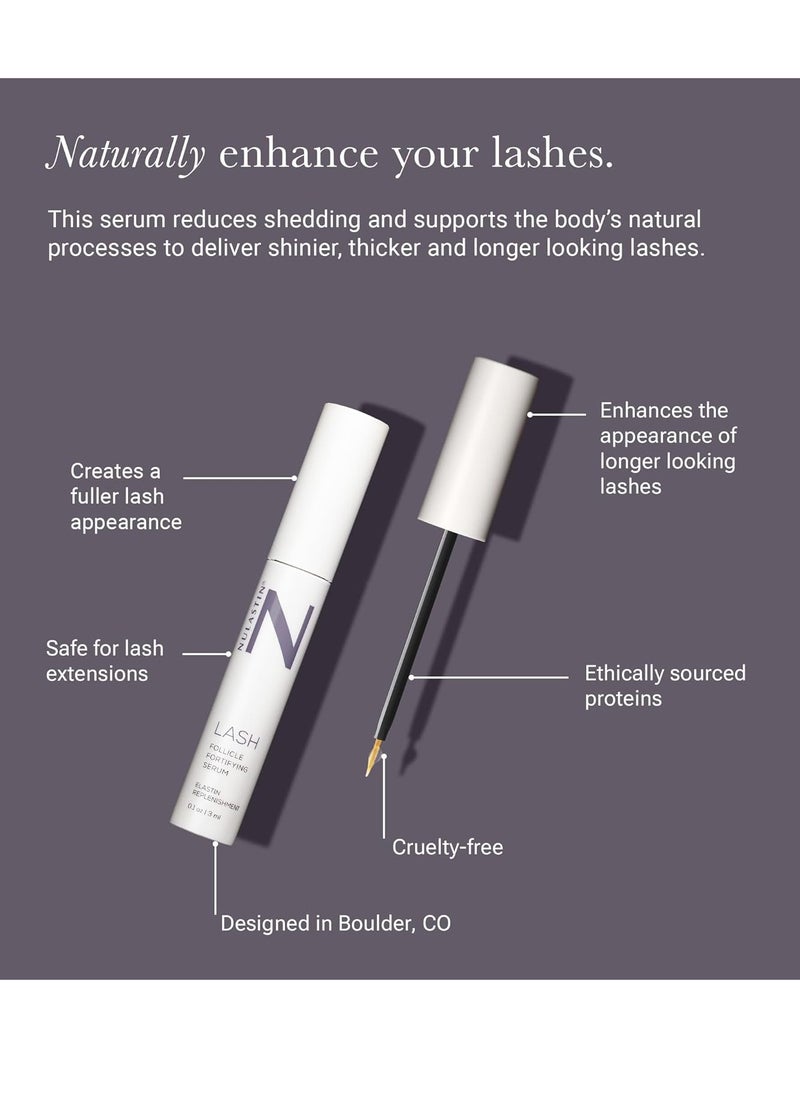 NULASTIN NULASTIN Eyelash Serum for Thicker Looking Lashes - Follicle Fortifying LASH Serum - Clinically Tested Eyelash Enhancing Serum with Keratin - From the Experts in Brow and Lash Serums (0.1 Fl Oz)  - Image 4