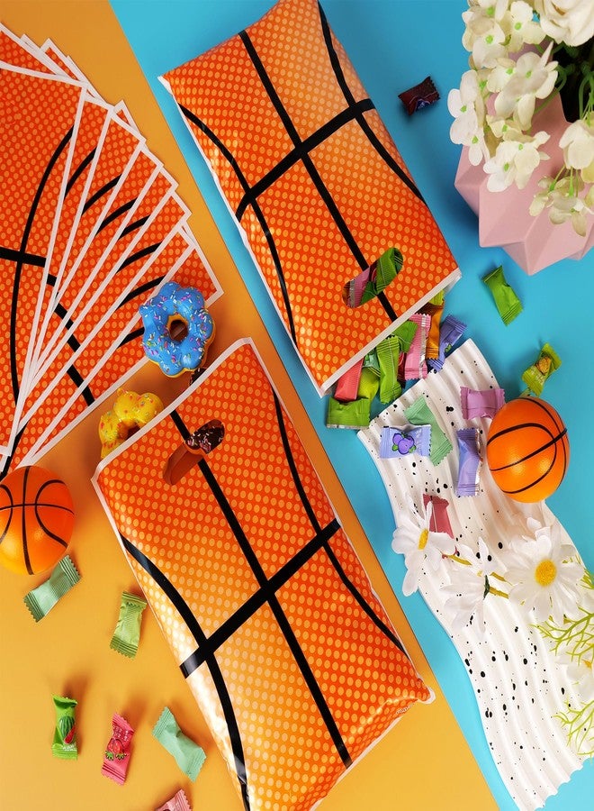 HEPAPATE 60Pcs Basketball Treat Candy Bags,Basketball Goodie Bags,Basketball Party Favors Bags Basketball Theme Gift Bags for Kids Birthday Party Decorations, Basketball Themed Party Supplies - Image 5