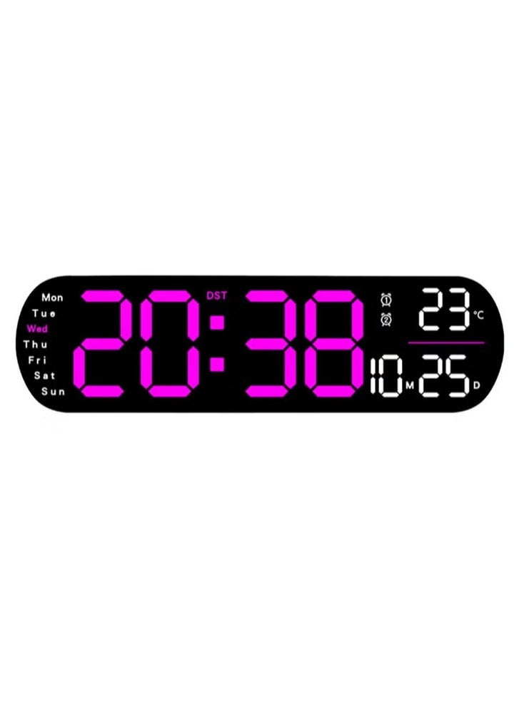 Large Screen Led Digital Alarm Clock With Multiple Alarm Modes, Temperature And Week Date Display For Students, Office And Travel - Image 1