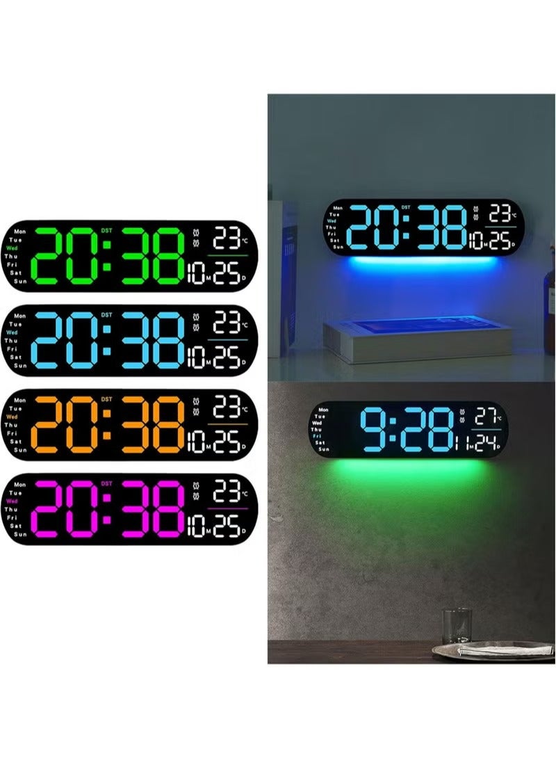 Large Screen Led Digital Alarm Clock With Multiple Alarm Modes, Temperature And Week Date Display For Students, Office And Travel - Image 4