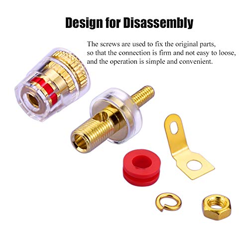 Eightnoo 4mm Banana Plug Socket Connector Binding Post for Amplifier Speaker Terminal In-Wall Plate (8-Pack) - Image 4