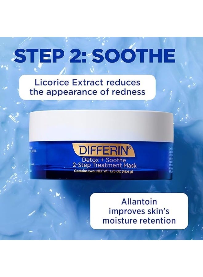Differin Clay Face Mask, Detox and Soothe 2 Step Treatment Clay Mask by the makers of Differin Gel, Gentle Skin Care for Acne Prone Sensitive Skin, 1.75 oz - Image 3