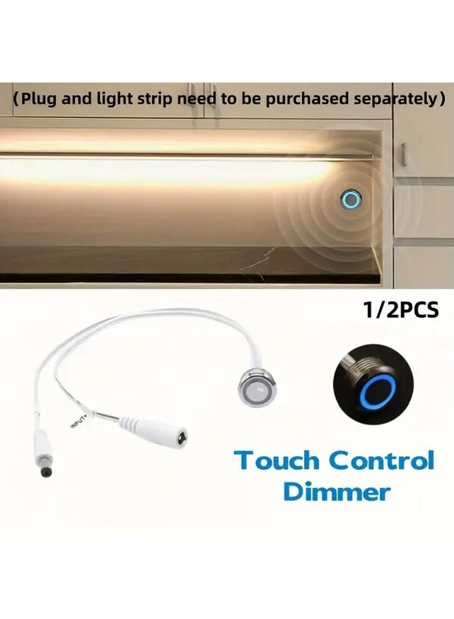 قطعتان مفتاح لمس LED لمصابيح الشريط الذكية RGB و CCT والأبيض، قابل للتعتيم، يعمل بجهد 12 فولت - Image 2