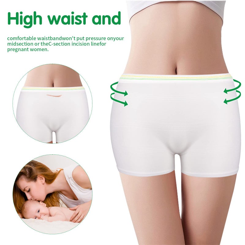 JUNFAN 12 Pack Mesh Underwear Postpartum Must Have Hospital Provide Washable Breathable Undies for Delivery, Surgical,Traveling (2XL/3XL(14-42 in)) White - Image 4