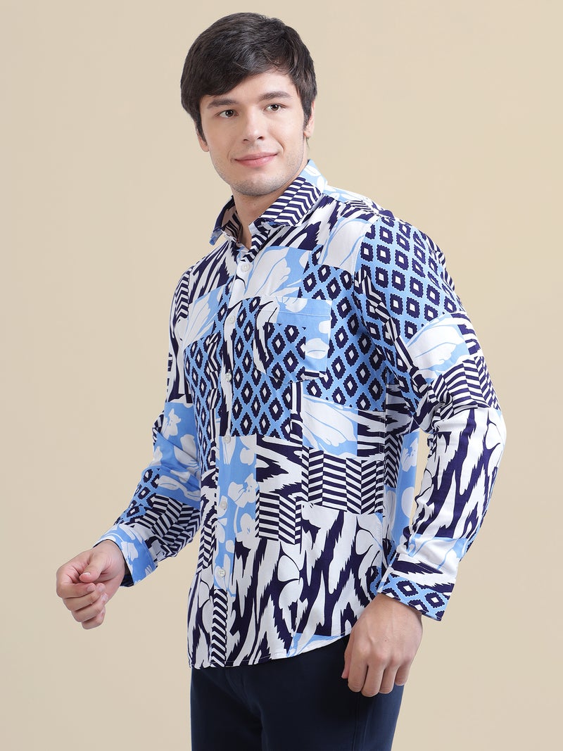 AMSWAN-MENS-RAYON-SHIRT-WITH-TROPICAL-PRINT - Image 1