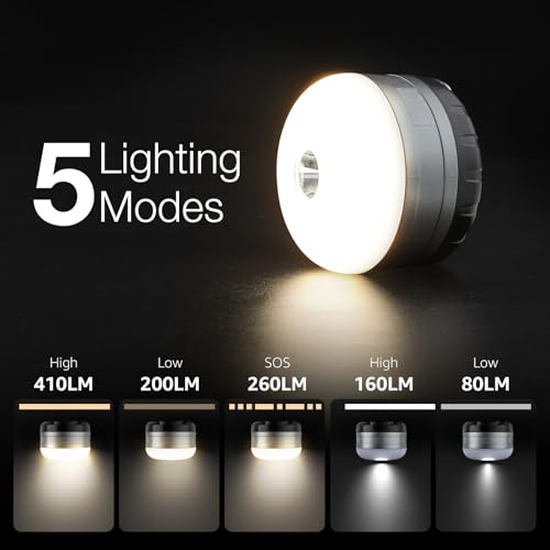 Lepro LE LED Camping Lantern Rechargeable, 310LM, 5 Light Modes, Power Bank, Waterproof, Mini Flashlight with Magnetic Base for Hurricane Emergency, Outdoor, Hiking, Home and Car - Image 2