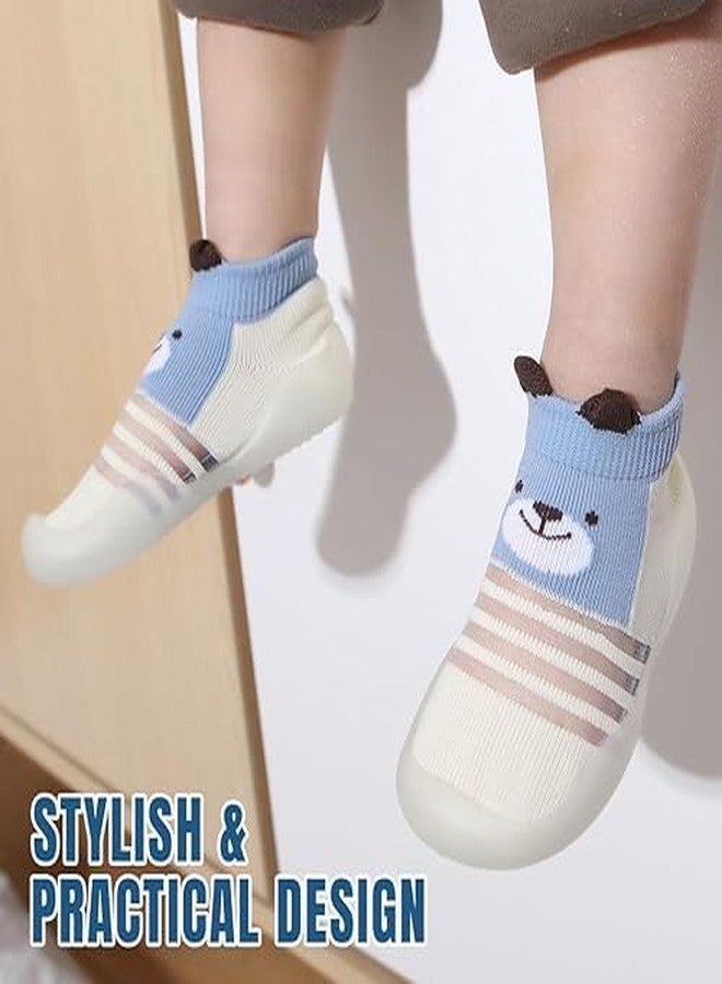 yorten Baby First Walking Shoes Socks Floor Socks Plain Cotton Lightweight Soft Sole Casual Toddler Anti Slip Silk For Party, Indoor Use (UK Footwear Size System, Little Kid, Age Range, Medium, 2.5 Years, 3 Years) - Image 4