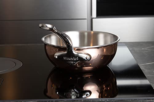 Mauviel M6S 6Ply Polished Copper Stainless Steel Chef Pan With Lid And Cast Stainless Steel Handles 21qt Made In France - Image 3