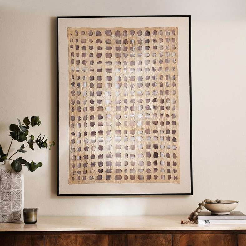 Pan Home Scatter Hand Painted Framed Canvas Wall Art 90x120cm - Brown - 191HWA9900005 - Image 1