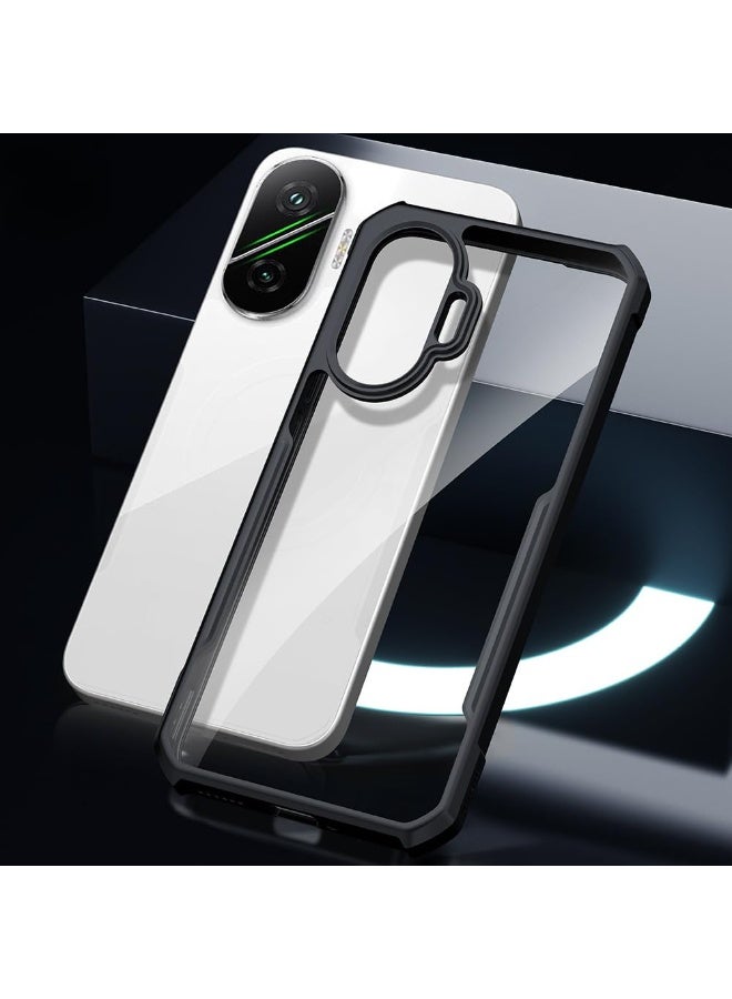 عام غطاء متوافق مع شاومي بوكو إف7 2025 【مقاوم للسقوط】 【مقاوم للعرق】 【مقاوم لبصمات الأصابع】 هيكل TPU+PC شفاف مقاوم للصدمات - Image 4