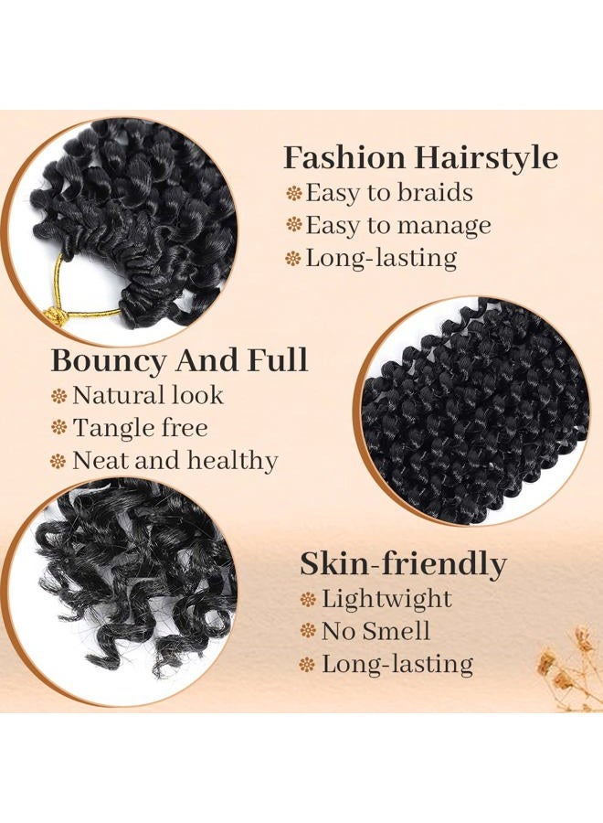 ShowCoco Passion Twist Hair 18 Inch Water Wave Crochet Hair 6 Packs Passion Twists Crochet Hair Long Braiding Hair Bohemian Synthetic Hair Extensions(18inch, 1B) - Image 3