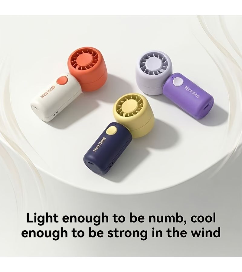 تارو بيربل مروحة يدوية محمولة صغيرة قابلة لإعادة الشحن عبر USB، مروحة شخصية صغيرة بعمر بطارية طويل وتبريد قوي وصامت، مناسبة للمكتب والمنزل والسفر والتخييم، هدية العطلات - Image 2
