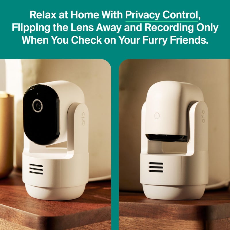 Arlo Essential Indoor Pan Tilt Security Camera 2K (2025 Release) - Wired Plug-in Power, Person Recognition, Animal Detection, Animated Preview, 1-Month Secure Plan, Auto Motion Tracking, 1 Cam, White - Image 5