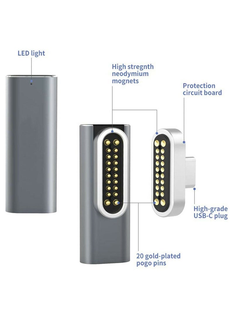ارواق محول USB C مغناطيسي 20 دبوس مغناطيسي إلى محول USB من النوع C Unviersal - Image 2