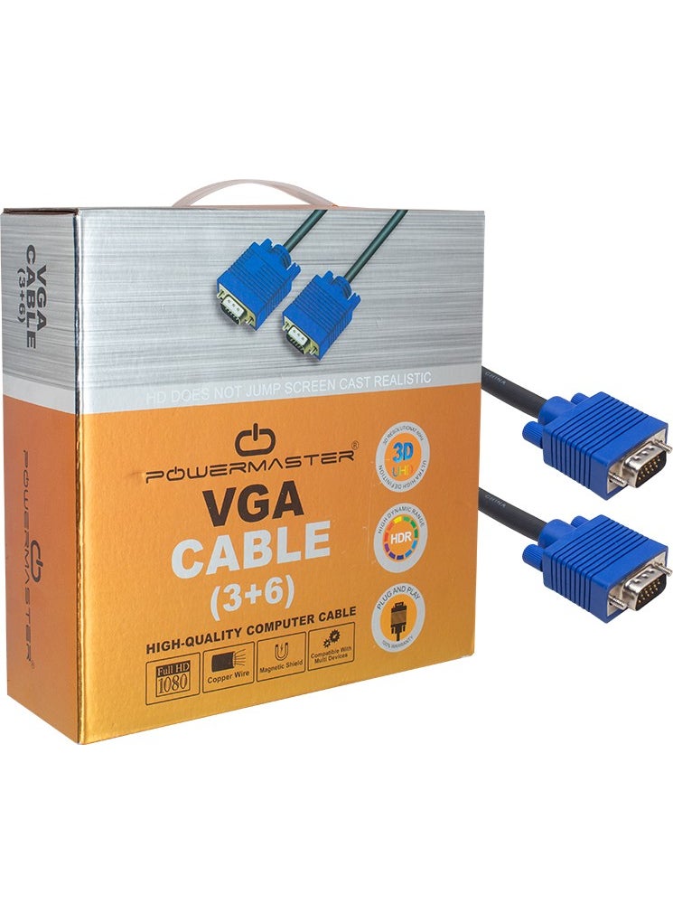 AYT Powermaster 15 Pin Male to Male 20 Meters VGA Cable 3D HDR Supported  - Image 1