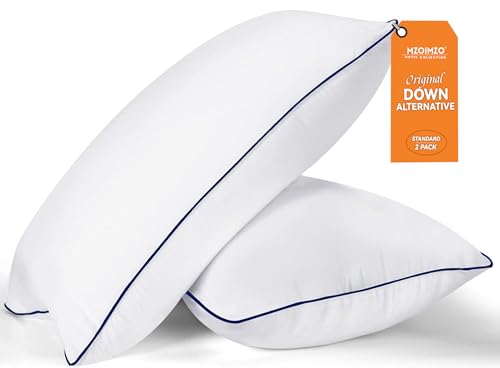 MZOIMZO Bed Pillows for Sleeping- Standard Size, Set of 2, Cooling Hotel Quality with Premium Soft Down Alternative Fill for Back, Stomach or Side Sleepers, 43x66CM - Image 1