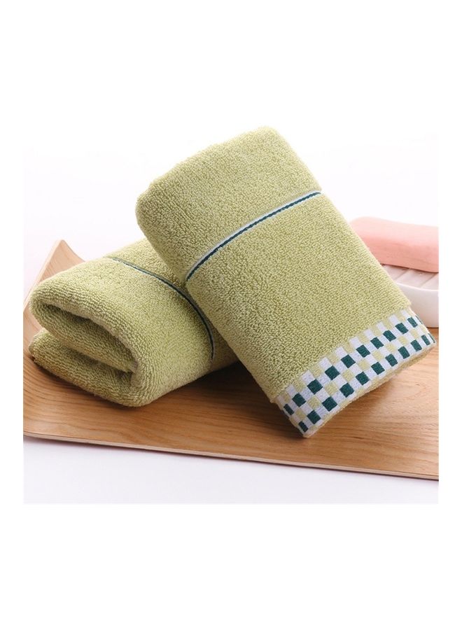 NIBEMINENT Large Pure Cotton Bath Towel Green 10X5X5cm
