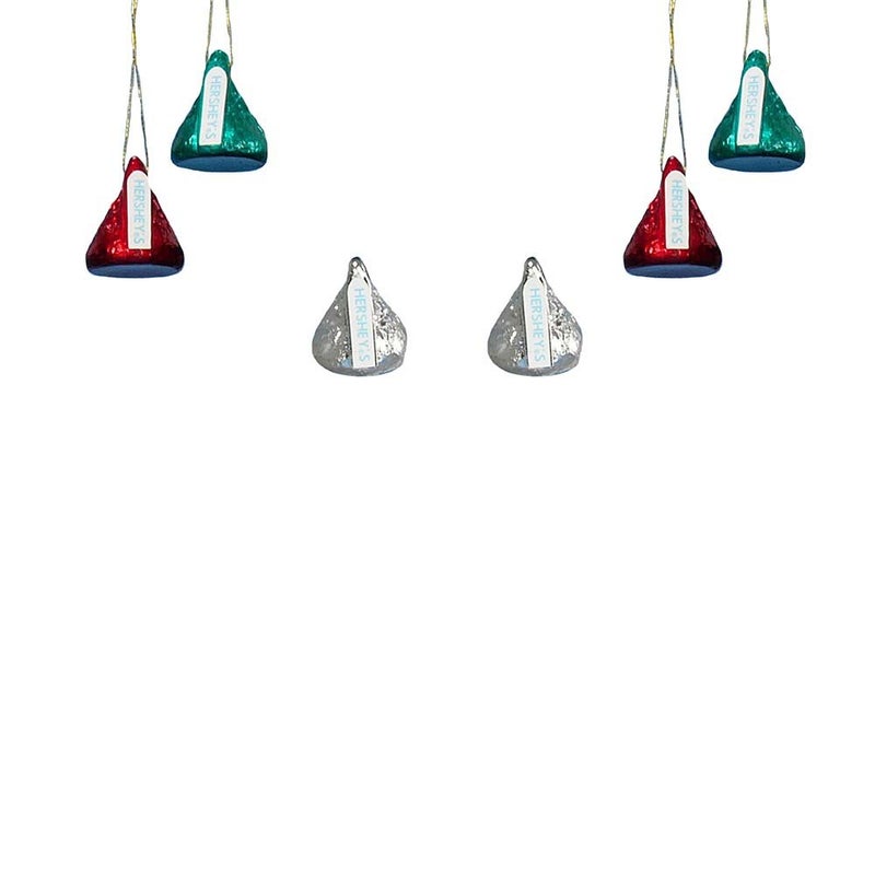 HERSHEY'S HY0158 Kurt Adler Plastic Mini Kisses Ornament  Set of 6 Christmas