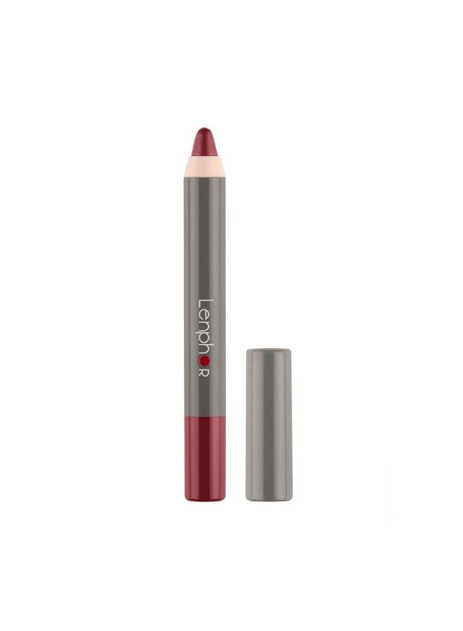Lenphor Matt Showoff 2 In 1 Crayon Lip Pencil Lip Liner + Lipstick Lip Liner Pencil Waterproof & Smudgeproof Long Lasting Matte Finish Pointed Tip Pencil Lipstick Wine Nude 2.8Gm - Image 3