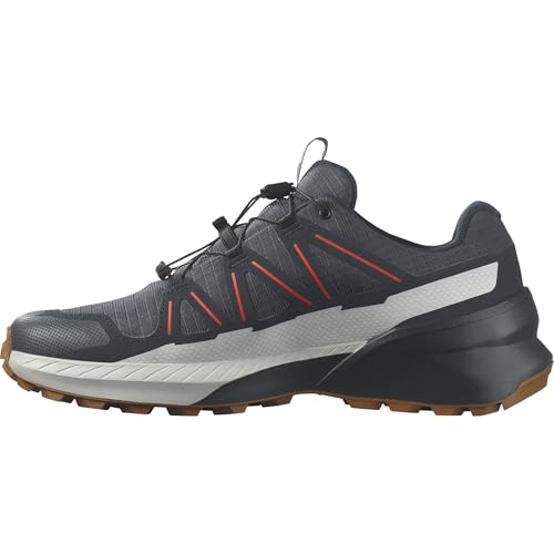 Salomon Men’s Speedcross Peak ClimaSalomon Waterproof Trail Running Shoes - India Ink/Carbon/Glacier Gray - 8 - Image 1