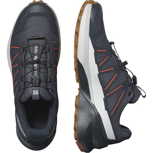 Salomon Men’s Speedcross Peak ClimaSalomon Waterproof Trail Running Shoes - India Ink/Carbon/Glacier Gray - 8 - Image 5