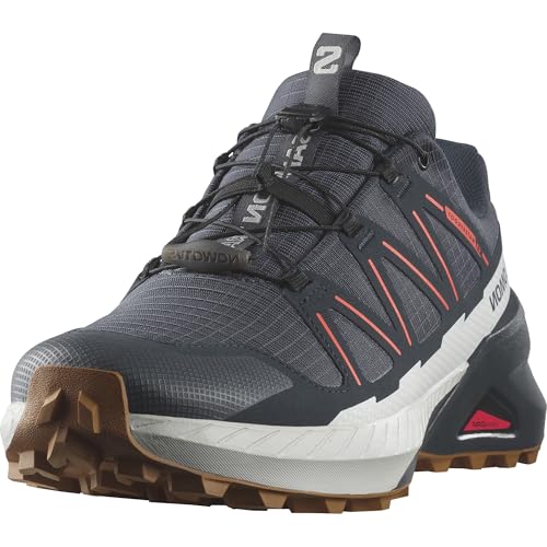 Salomon Men’s Speedcross Peak ClimaSalomon Waterproof Trail Running Shoes - India Ink/Carbon/Glacier Gray - 8 - Image 3