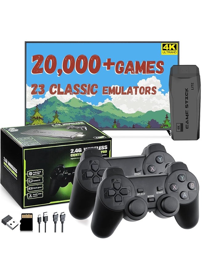 4K HD M8 Retro Game TV Stick Console 20000 Classic Games 2.4G Double Wireless Gamepad Home Entertainment Gift for Family - Image 1