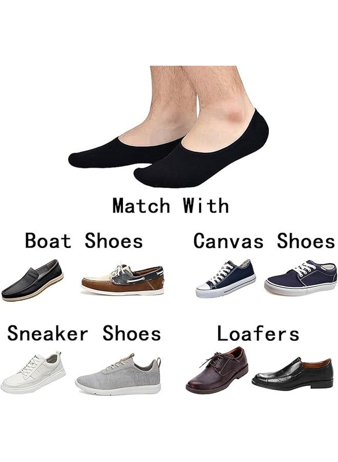 6 Pairs Mens No Show Socks Non Slip Thin No See Invisible Boat Liner Loafer Sock，Comfort Breathable Socks，3 Black,3 Grey - Image 4